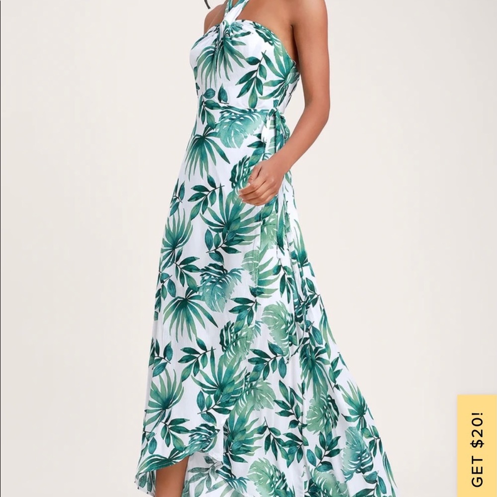 Lulu’s Marisha Halter Wrap Dress